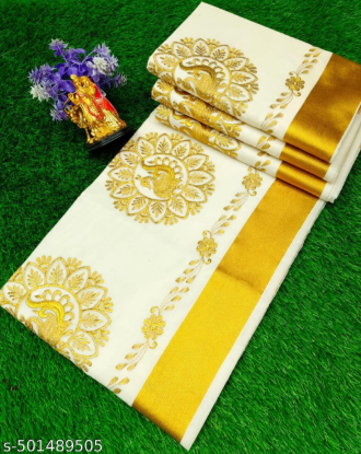Picture of PL KERALA EMBROIDERY SAREE